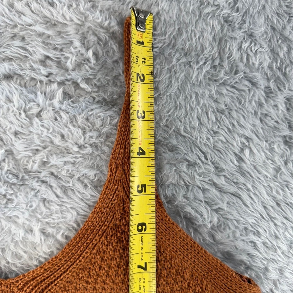 NWT Ultra Flirt Knit Festival Crop Top Small Brown Crochet Lace Coquette Y2K - Picture 9 of 11